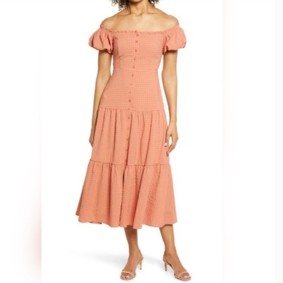 Floret Studios Blush Button Up Dress - Picture 1 of 4